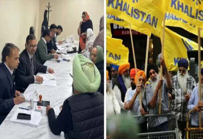 खालिस्तानियों ने फिर Indian अफसरों को घेरा, सुरक्षाकर्मियों ने घेरा बनाकर निकाला