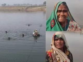 शिवपुरी : हमारा कर्तव्य... हिलोरे मारती लहरों को जान जोखिम में डाल ट्यूब व तैर कर नदी पार कर वोट देने पहुंचे ग्रामीण मतदाता