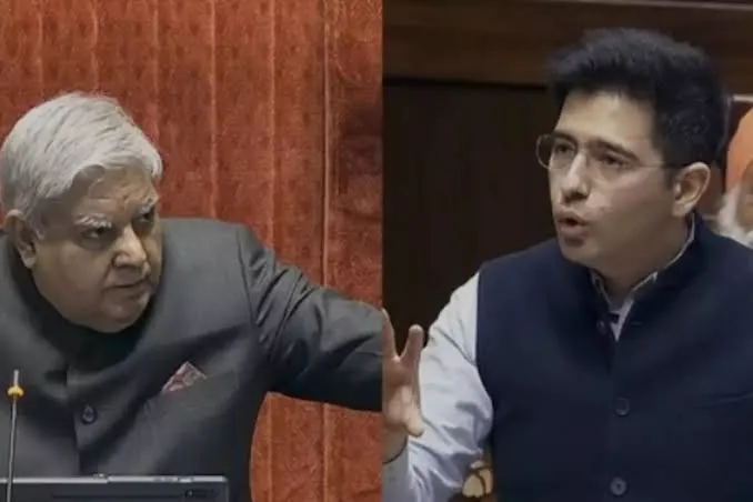 सभापति धनखड़ फटकार....मिस्टर चड्ढा, आपको ऐसा हाथों से इशारा नहीं करना चाहिए