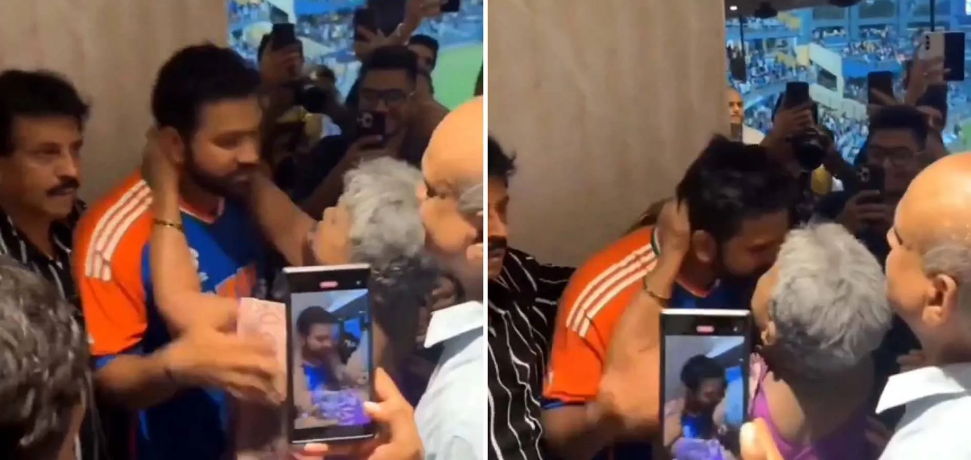 रोहित को देखकर भावुक हुई मां