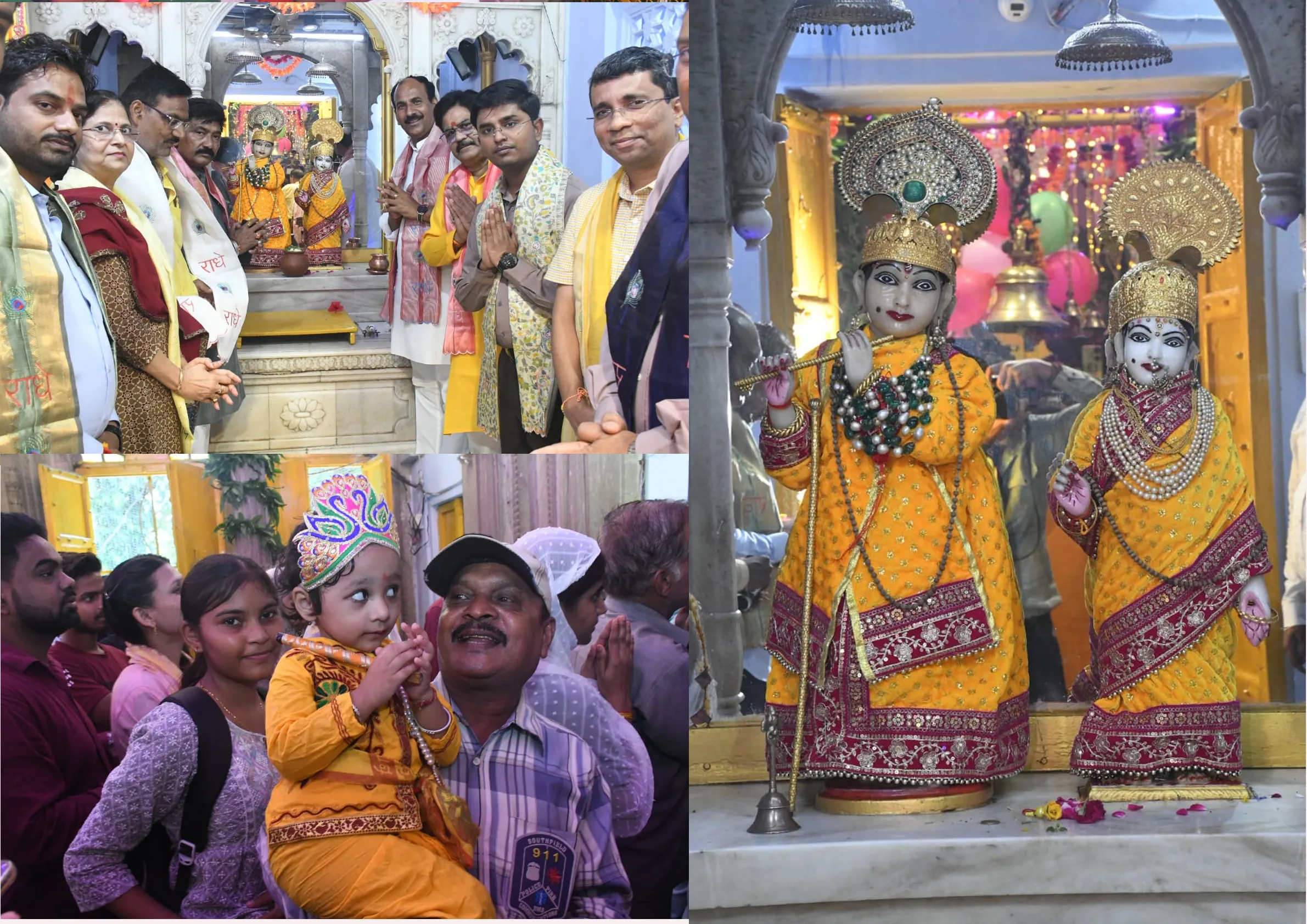 ग्वालियर में Krishna Janmashtami की धूम, 100 करोड़ से अधिक के रत्न जड़ित आभूषण धारण करते हैं श्रीकृष्ण और राधा रानी
