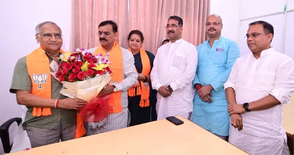 भाजपा प्रदेश अध्यक्ष Vishnudatt Sharma, प्रदेश संगठन महामंत्री हितानंद एवं प्रदेश चुनाव अधिकारी विवेक नारायण शेजवलकर ने संगठन चुनाव कार्यालय का किया शुभारंभ