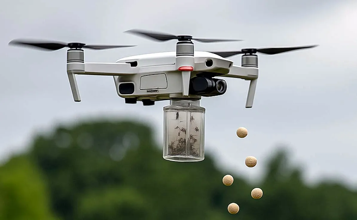 Hawai के घने जंगलों में ड्रोन से गिराए मच्छरों से भरे बायोडिग्रेडेबल पॉड