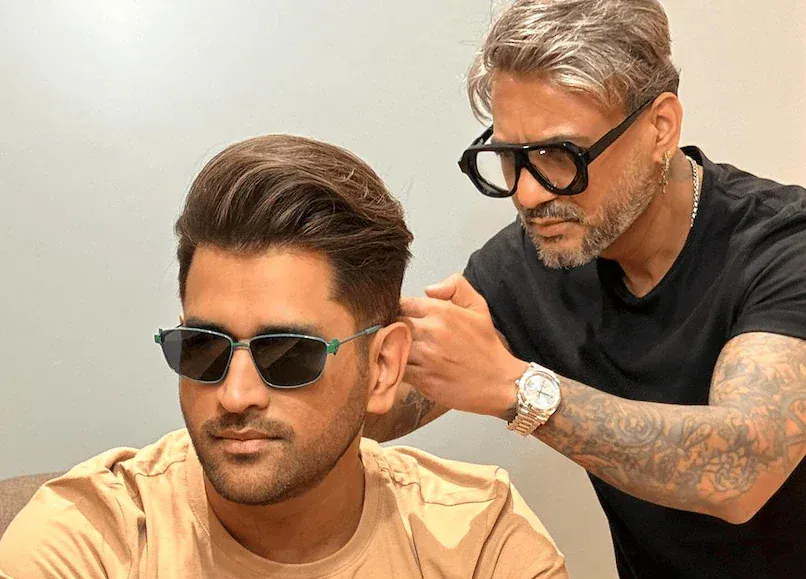 नये लुक में नजर आये  Dhoni