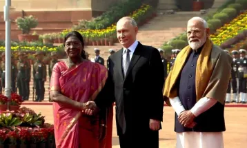 Rashtrapati Bhavan पहुंचे पुतिन का राष्ट्रपति मुर्मू और पीएम मोदी ने किया स्वागत