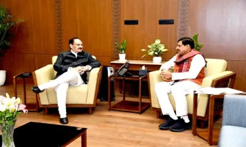 CM Dr Yadav ने नई दिल्ली में केन्द्रीय स्वास्थ्य मंत्री श्री नड्डा से की सौजन्य भेंट