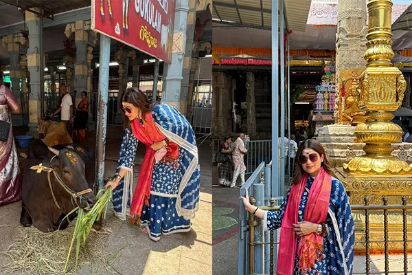 तिरुपति के पवित्र तीर्थस्थल की यात्रा पर है Shamita Shetty , साझा की तस्वीरें