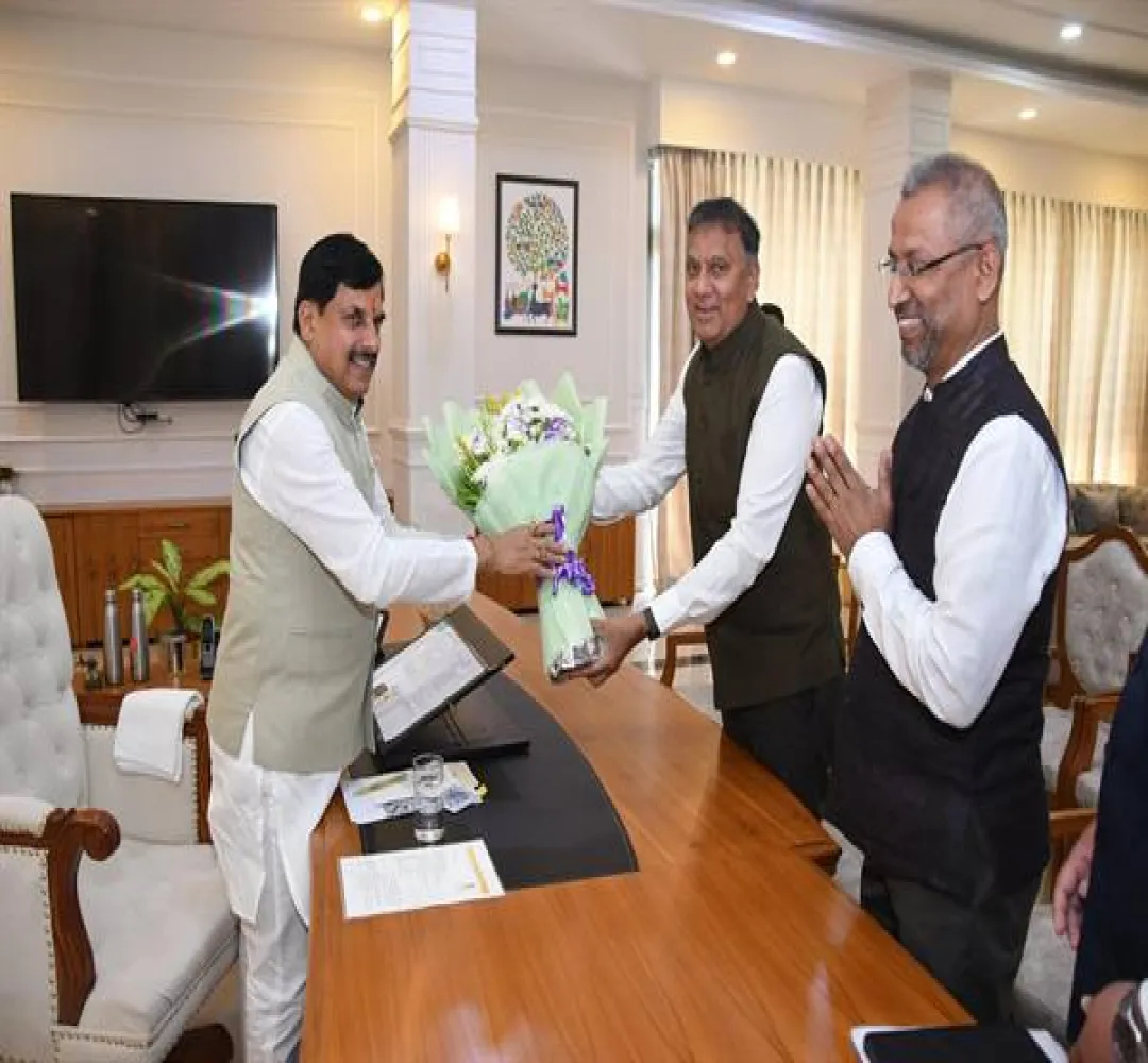 CM Dr. Yadav से ग्रीनको ग्रुप के कार्यकारी निदेशक  बंडारू ने की भेंट
