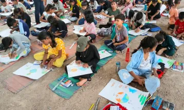 चित्रकला प्रतियोगिता में बच्चों ने चित्रों के माध्यम से समाज और सरकार को एक सशक्त संदेश दिया