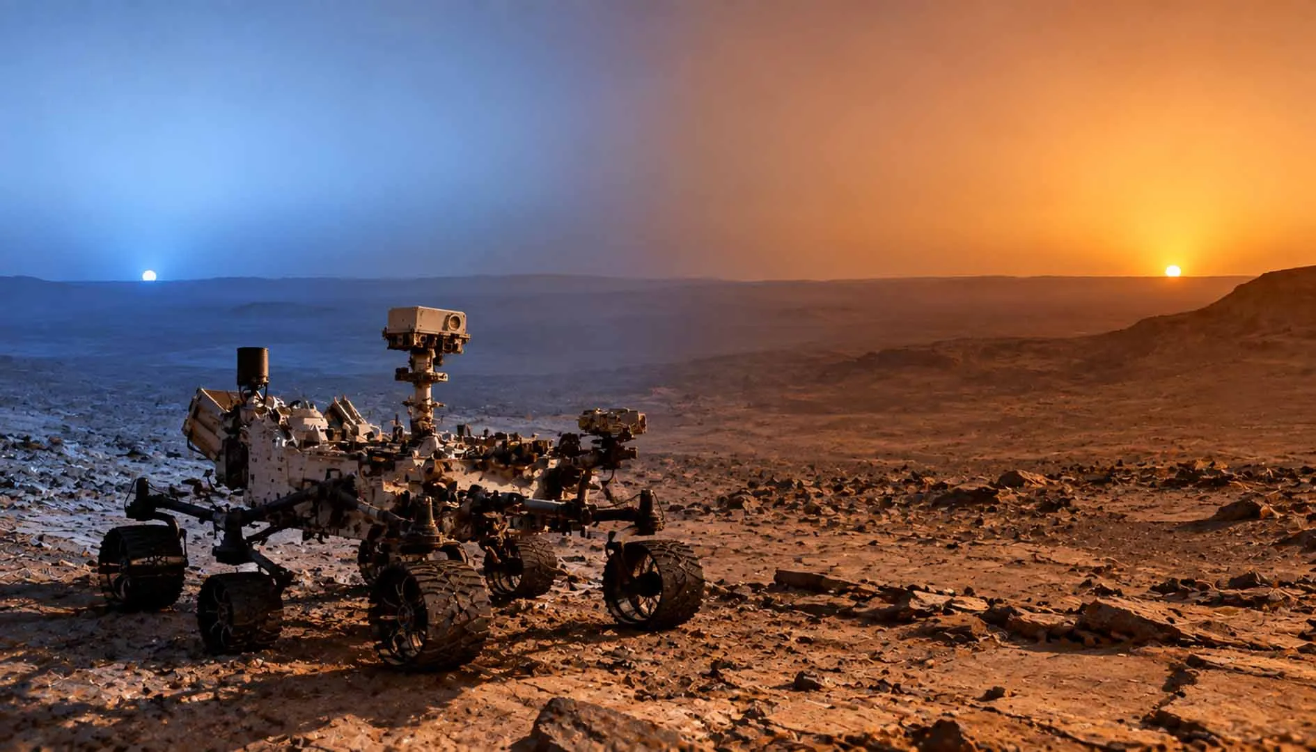 मंगल की तस्वीरों को NASA ने जारी किया कलात्मक रंगों के साथ