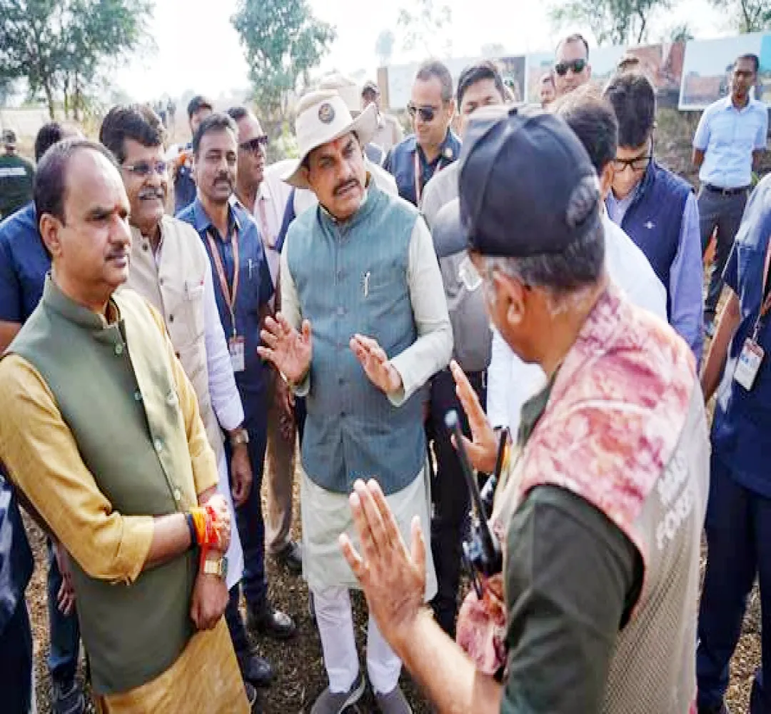CM Dr. Yadav ने हेलीकॉप्टर से रंथभंवर में कृष्णमृग और नीलगाय रेस्क्यू अभियान के द्वितीय चरण का किया अवलोकन
